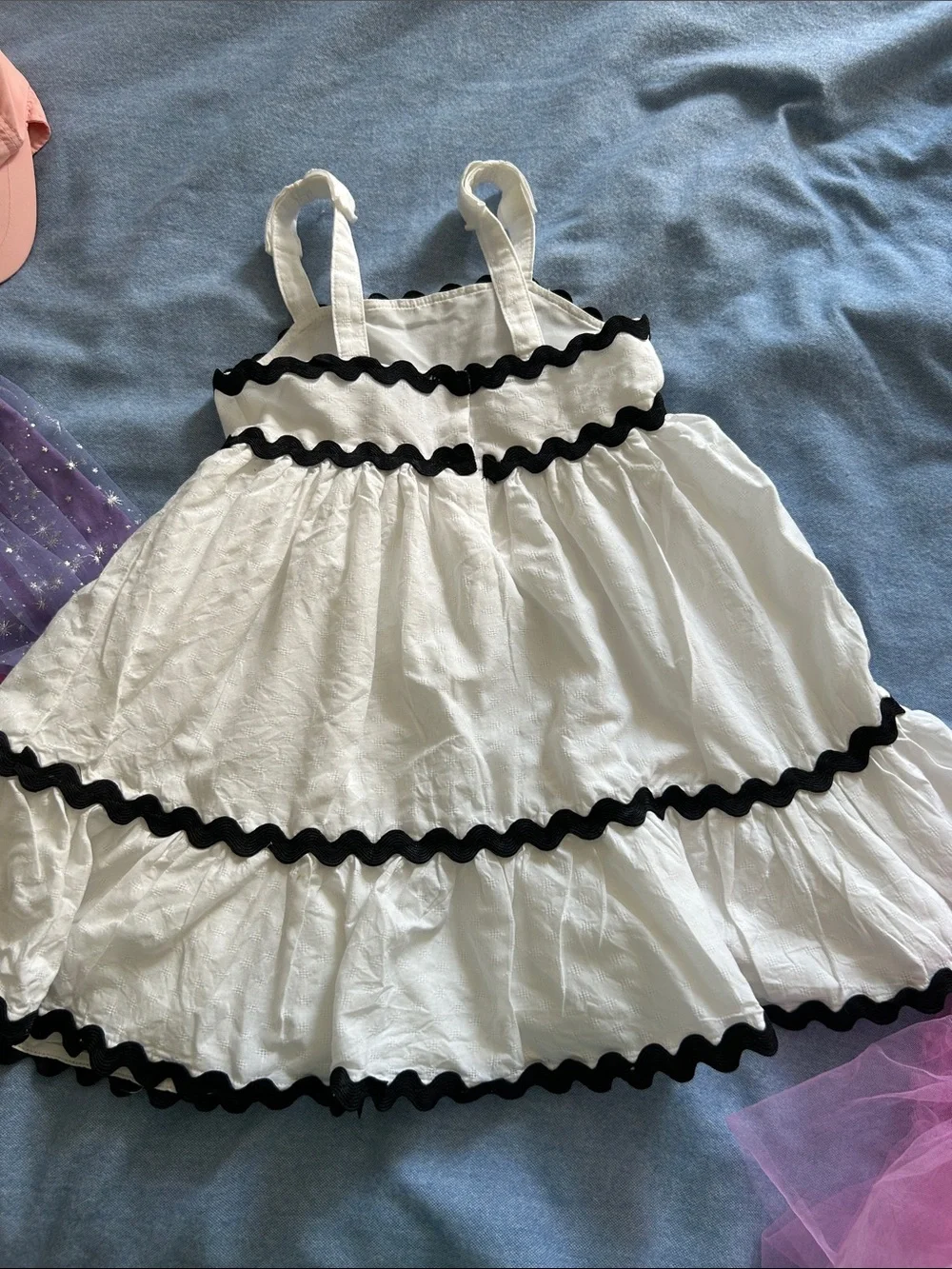 Joie Pink Tulle Party Dress with White Ruffle Dress & Purple Star Costume Set